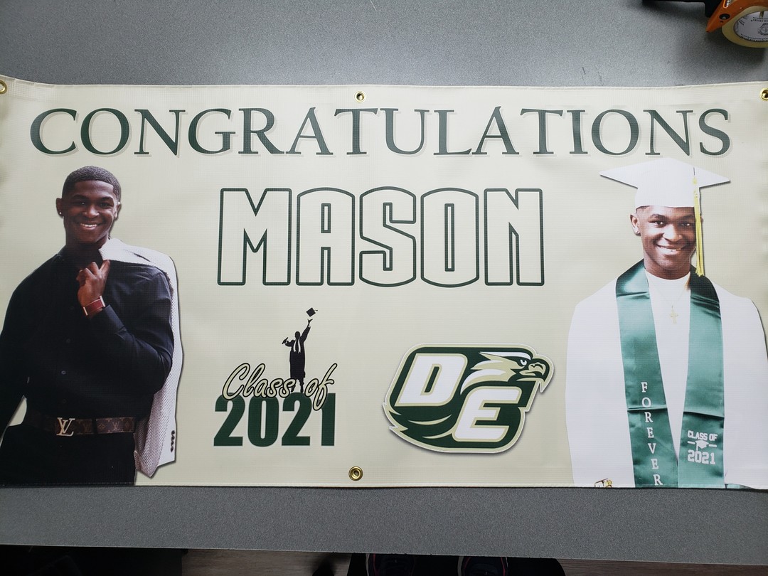 Get your graduation banner at PSK Printing & Shipping. Mason got his and now he is ready. Congratulations Mason!!
2'x4' Banner $65.
#PSKPrinting #PrintingService #ShippingService #GraphicDesign #DigitalPrinting #OffsetPrinting #CustomShirt #BusinessCard #letterhead #stationery #envelope #flyer #brochure #postcard #poster #banner #businessForm #sticker #YardSign #flag #tshirt #label #packaging #PrivateMailbox #POBox
